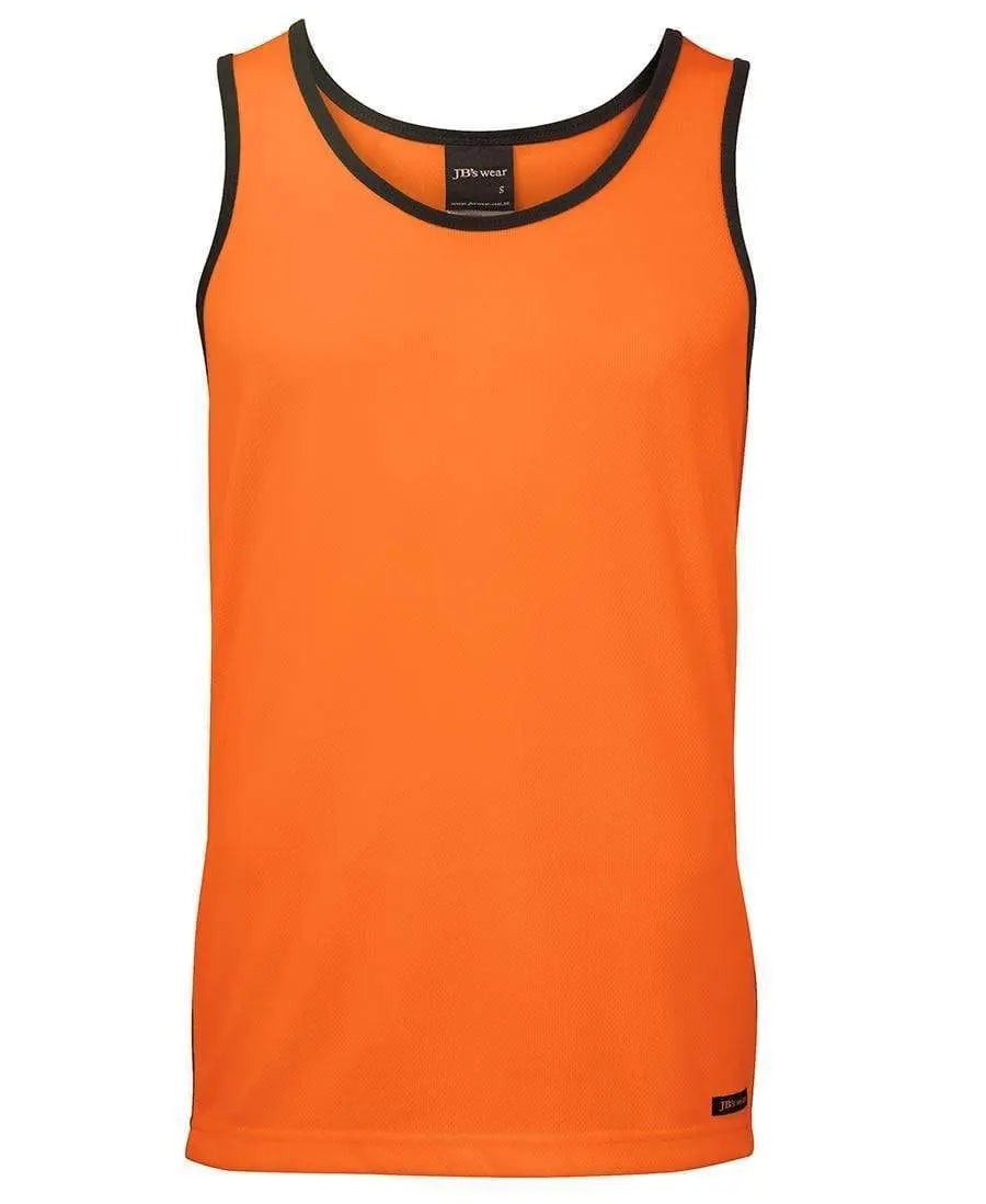 Jb's Wear Work Wear Orange/Navy / XS JB'S Hi-Vis Contrast Singlet 6HCS4